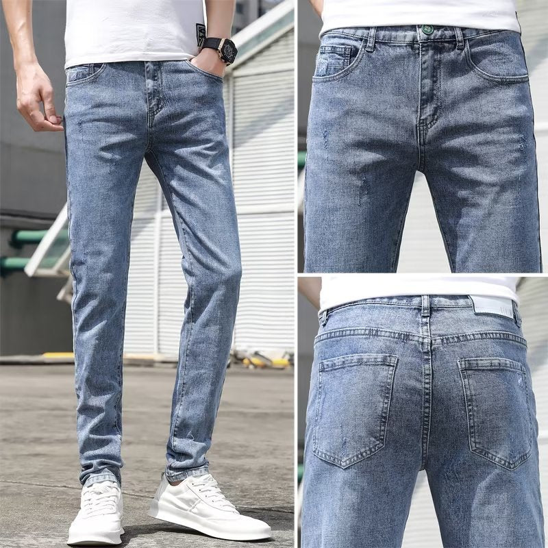 Light-colored Jeans Men's Style Stretch